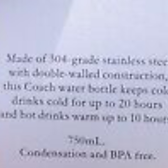 Coach Watermelon Water Bottle  Navy Red  750ml  Stainless Steel  Limited Ed  NEW - Picture 10 of 10